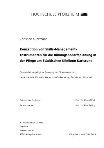 Konzeption von Skills-Management-Instrumenten - Christine ...