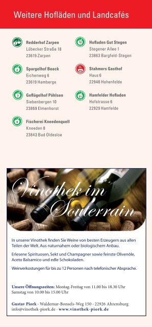 Hofläden & Landcafés - Stormarn Tourismus