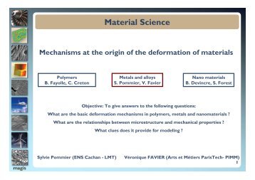 Material Science - LMT Cachan - ENS Cachan