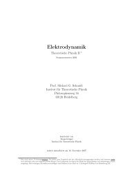 Elektrodynamik - Institut für Theoretische Physik der Universität