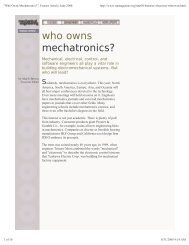 Who Owns Mechatronics? - Department of Mechanical Engineering