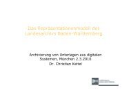 Das Repräsentationenmodell des Landesarchivs Baden-Württemberg