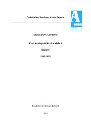 Kirchendeputation Landshut - Die Staatlichen Archive in Bayern