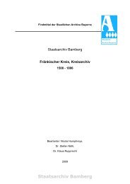 Staatsarchiv Bamberg - Die Staatlichen Archive in Bayern