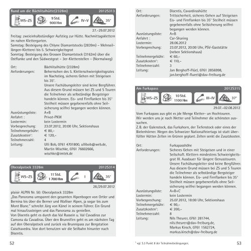 alpines ausbildungs- und tourenprogramm - Deutscher Alpenverein ...