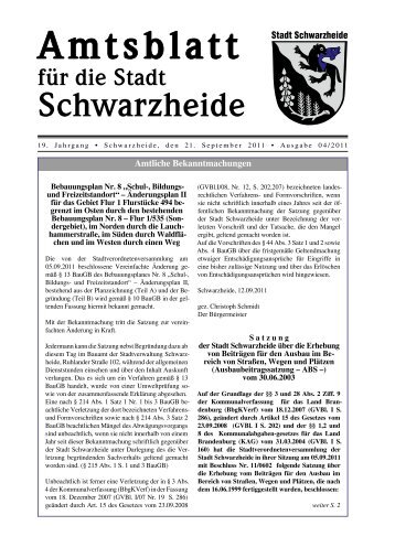 Amtsblatt - Schwarzheide