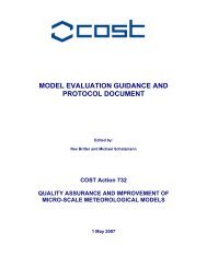 COST 732 Model Evaluation Guidance and Protocol Document