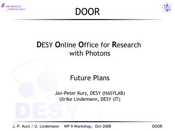 J.P. Kurz and U. Lindemann, DESY - ESRF