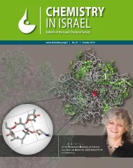 CHEMISTRY IN ISRAEL - Israel Chemical Society