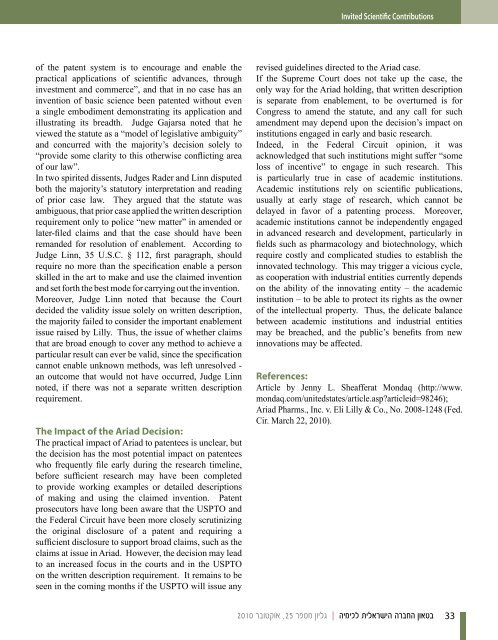 CHEMISTRY IN ISRAEL - Israel Chemical Society