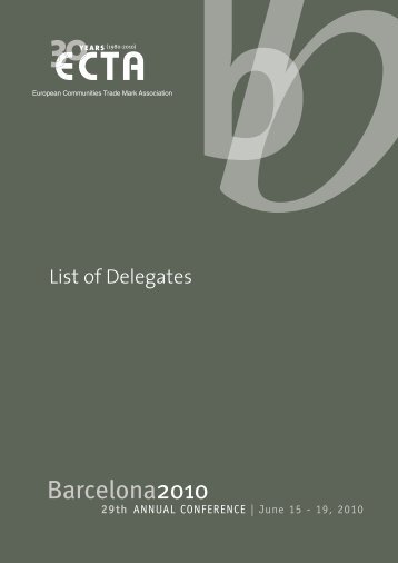 List of Delegates - ECTA