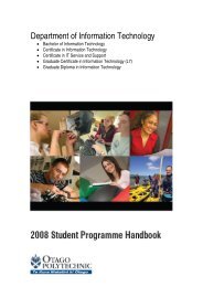 06 A - Handbook - Otago Polytechnic