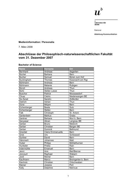 Liste der Abschlüsse (pdf, 123KB) - Abteilung Kommunikation