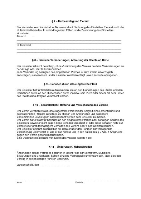 § 2 – Vertragszeitraum