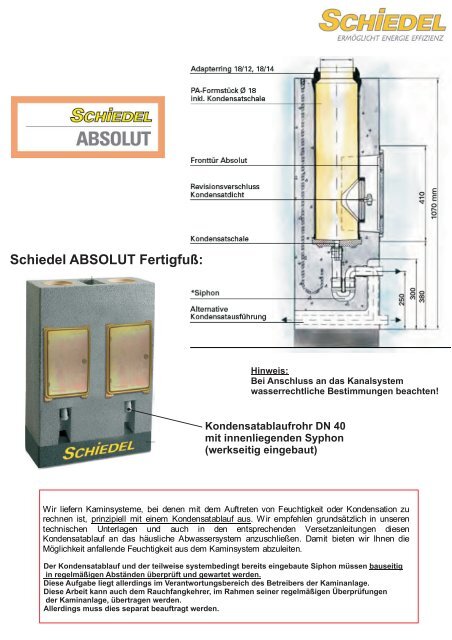 Schiedel SIH-S Fertigfuß