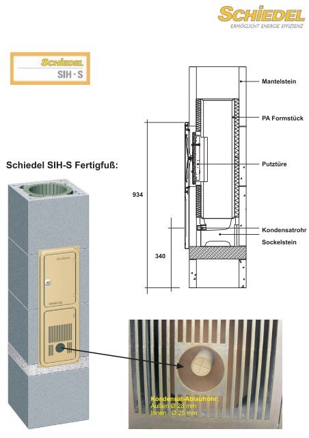 Schiedel Kamin Kondensatablauf Anschliessen