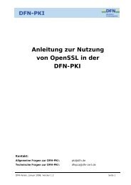 Anleitung zur Nutzung von OpenSSL in der DFN-PKI - DFN-Verein