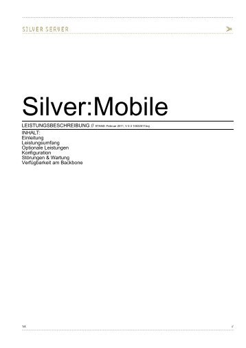 Silver:Mobile - Silver Server