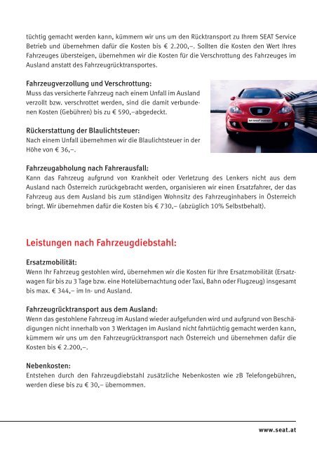 SEAT SERVICE® MOBILITÄT. - SEAT Österreich