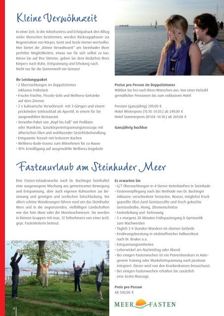 Erlebnispakete & Arrangements - Steinhuder-Meer.de