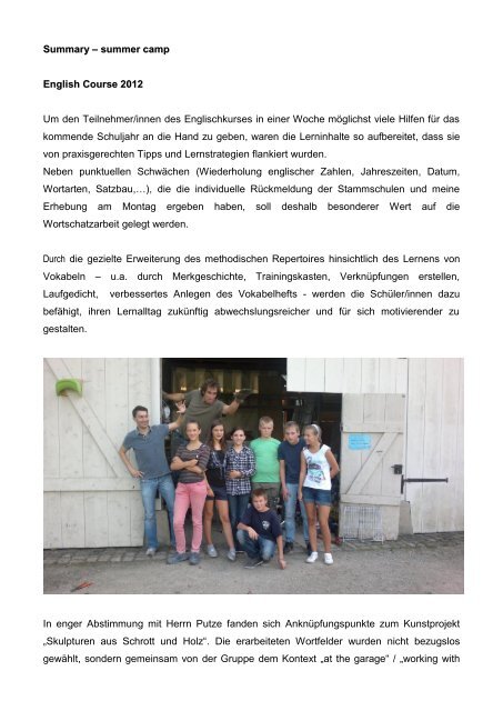 Kurs Englisch Akademie Schloss Rotenfels