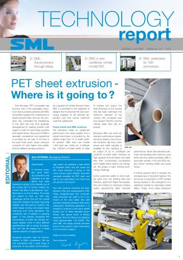 PET sheet extrusion - - SML