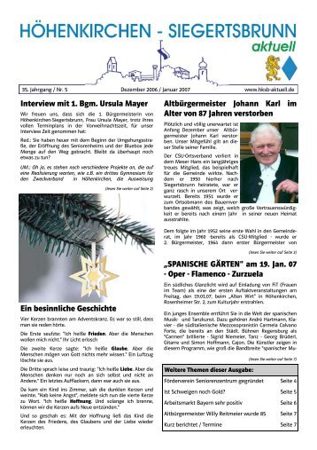 Altbürgermeister Johann Karl im Alter von 87 Jahren verstorben ...