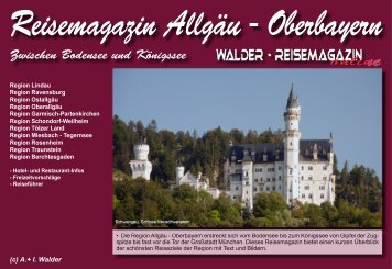 Reisemagazin Allgäu - Oberbayern - Reisetipps Europa