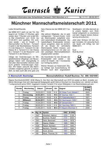 Tarrasch f Kurier - Schachklub Tarrasch-1945 München e.V.