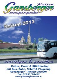 Katalog ansehen !! Bitte hier klicken - Gansberger Reisen