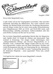 Sängerbladl 1/2004 - Männerchor Markt Kirchseeon eV