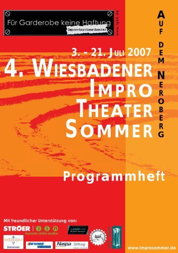 4. WIESBADENER IMPRO THEATER SOMMER - Improsommer