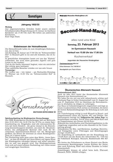 Mitteilungsblatt 17.01.2013 - Hausach