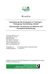 Studie: Kreisläufe der Bio-Produktion in Thüringen - Thüringer ...