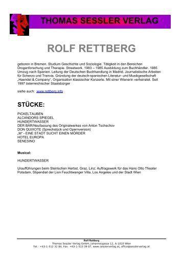 ROLF RETTBERG - THOMAS SESSLER - Verlag