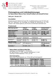 Preisregelungen und Lieferbestimmungen NB, NV, SPB und SPV, 3 ...