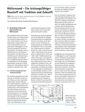 Hüttensand - beton informationen