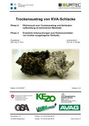 Trockenaustrag von KVA-Schlacke - umtec