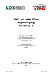 HOK- und reststofffreie Abgasreinigung im Jahr 2013 - EcoEnergy ...