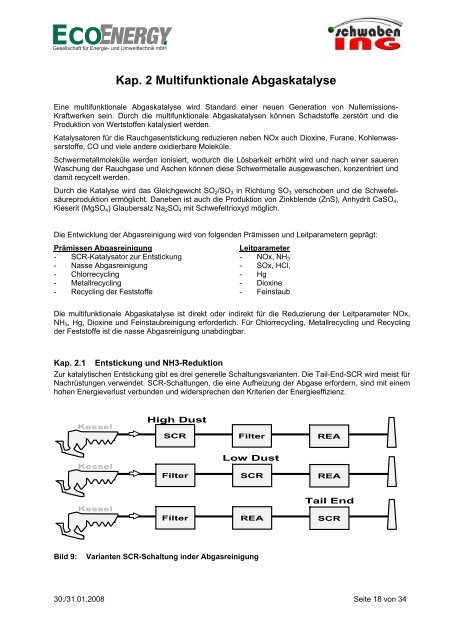 HOK- und reststofffreie Abgasreinigung im Jahr 2013 - EcoEnergy ...