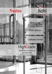 Preisliste - Gebrüder Hohl GmbH