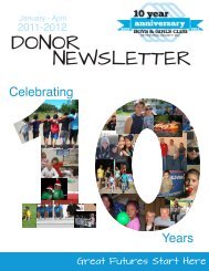 DONOR NEWSLETTER - Boys & Girls Club of Portage County