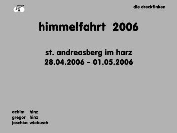 himmelfahrt 2006 - Internetpräsenz von Gregor Achim Hinz
