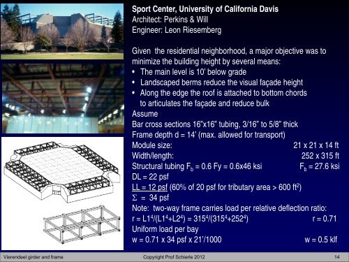 Vierendeel girder and frame - Engineering Class Home Pages