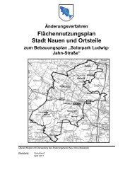 Flächennutzungsplan Stadt Nauen und Ortsteile