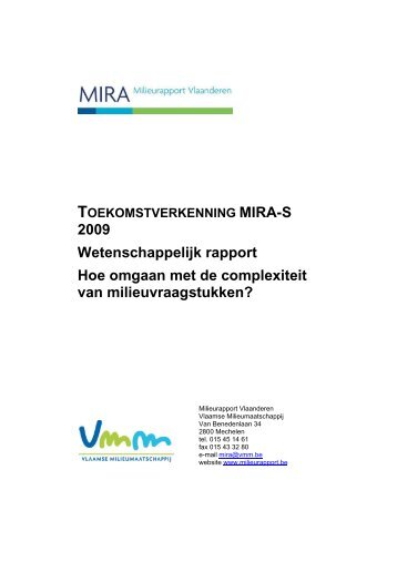 Toekomstverkenning MIRA-S 2009 - Milieurapport Vlaanderen MIRA