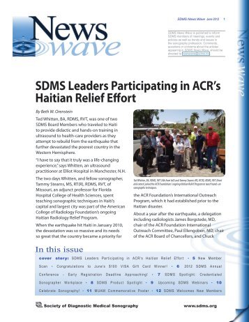 SDMS Leaders Participating in ACR's Haitian Relief Effort