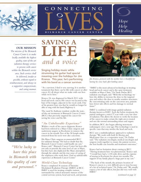 213350 BCC newsletter.indd - Bismarck Cancer Center