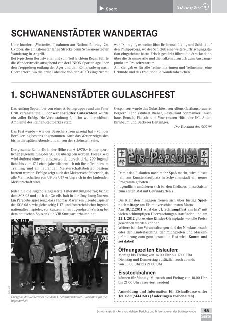 Amtsnachrichten, Berichte und Informationen der ... - Schwanenstadt