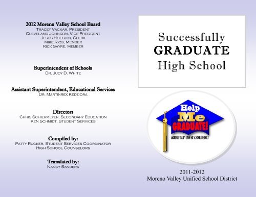 MORENO VALLEY UNIFIED SCHOOL DISTRICT CERTIFICATED